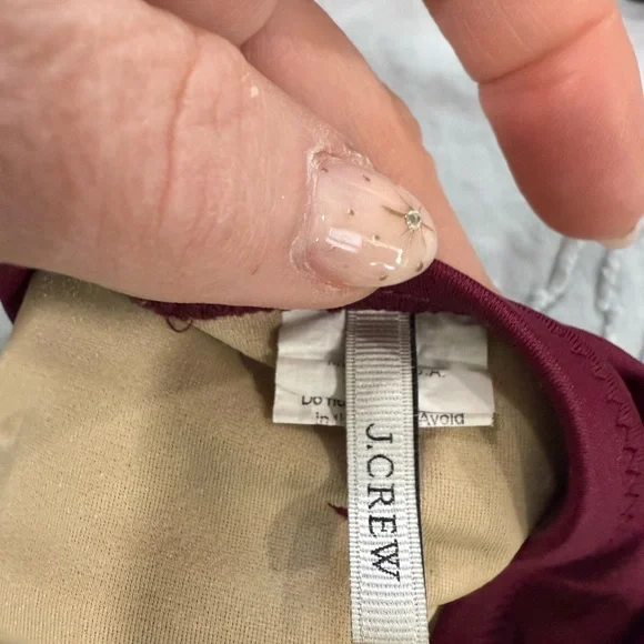 JCREW Women's Burgundy Bikini Set Small - Picture 5 of 10